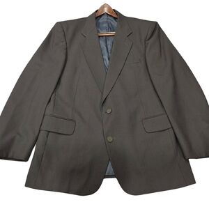 Vintage Foreman And Clark Wool Men's Brown Stripe Blazer Jacket